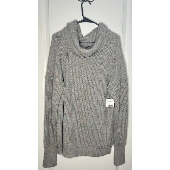 Free People FP Leo Tunic Silver Gleam Sweater sz XS - Picture 2 of 4